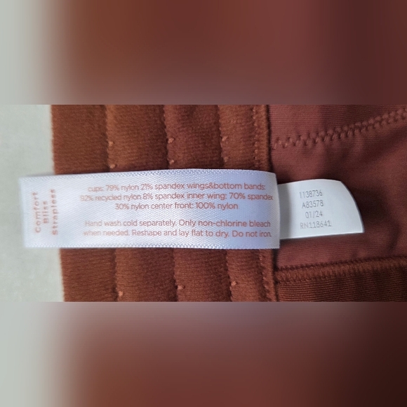 Cacique Comfort Bliss Strapless Convertible Bra Size 40DDD Cocoa Brown Padded - Picture 5 of 9